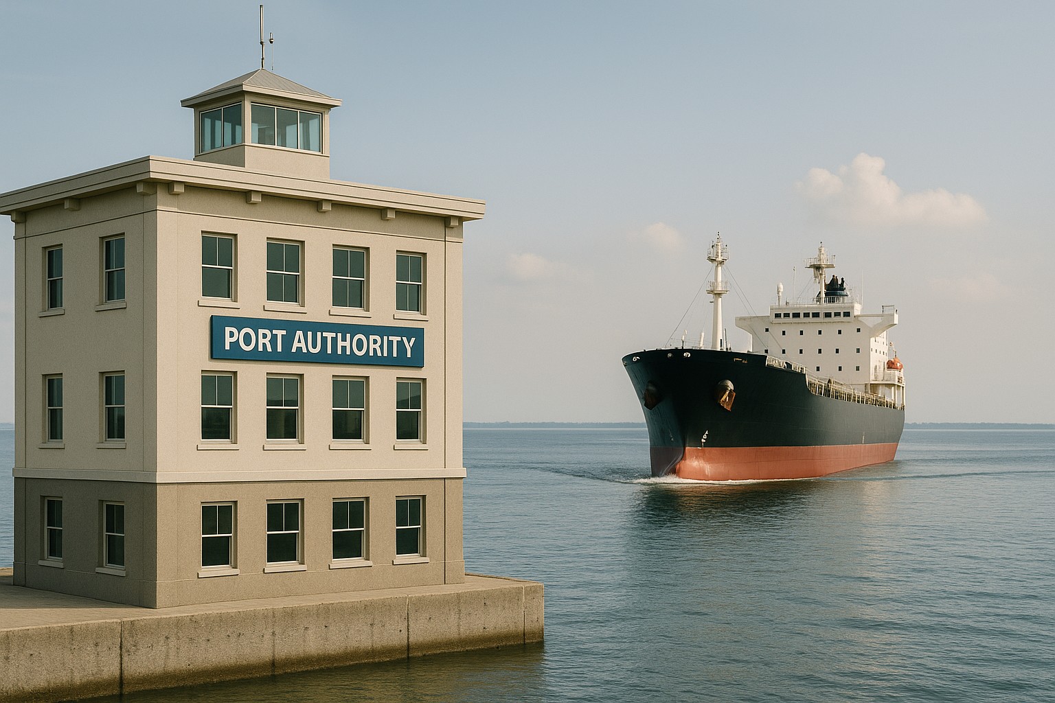 Port authority tower and vessel traffic